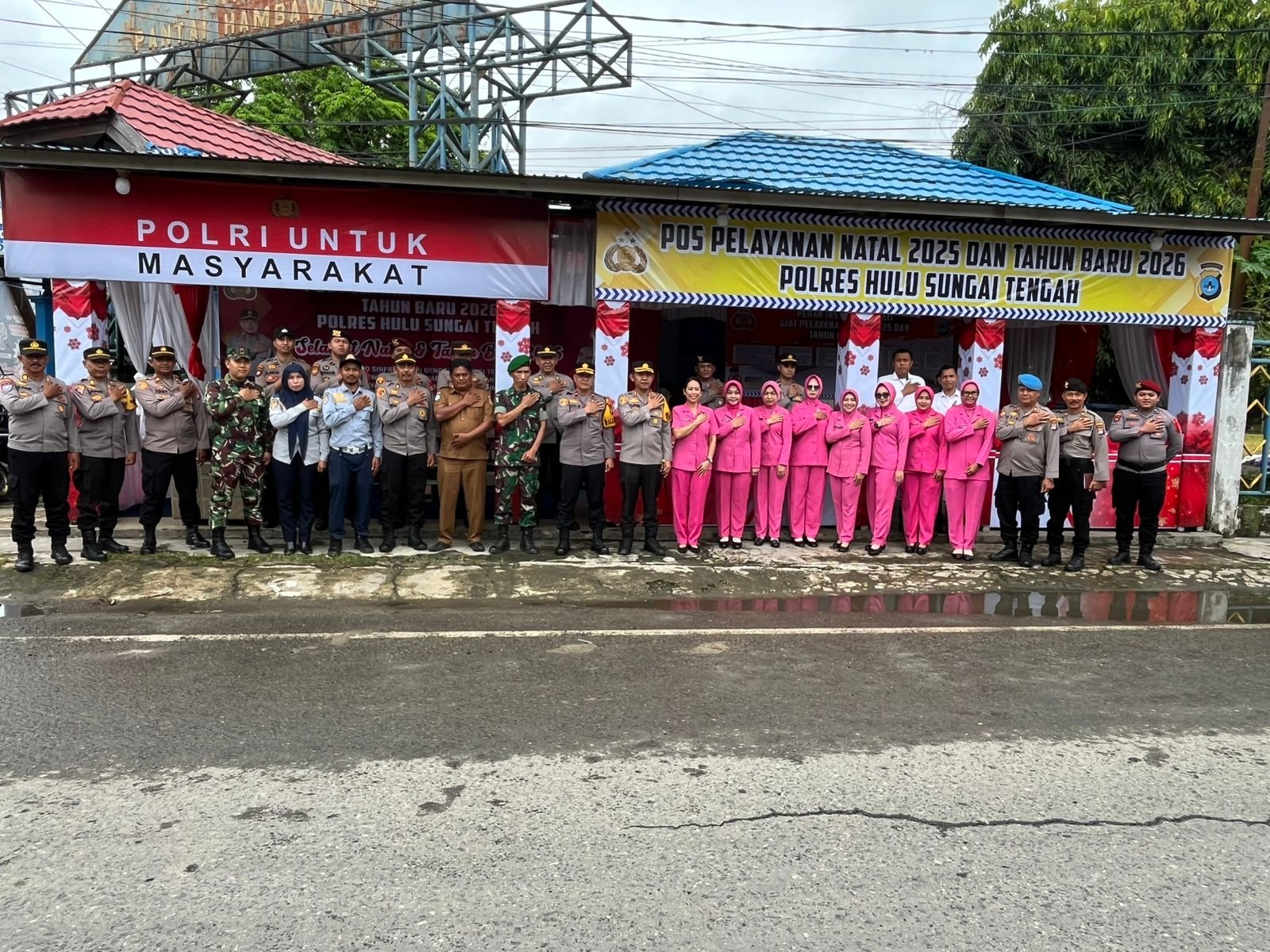 Kapolres HST Kunjungi Pos Pengamanan untuk Siapkan Operasi Lilin Intan 2025