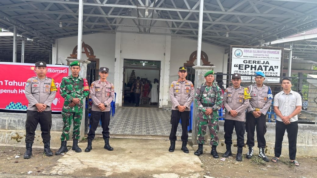 Polres HST Gandeng Berbagai Unsur, Jaga Aman Ibadah Natal di GKE Ephata