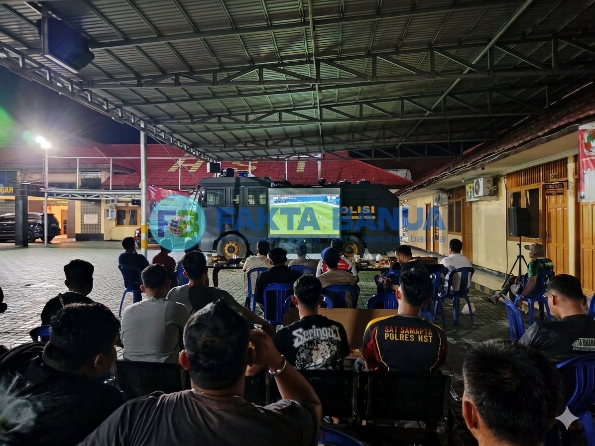 Polres HST Gelar Nobar Piala Dunia, Dekatkan Diri dengan Masyarakat